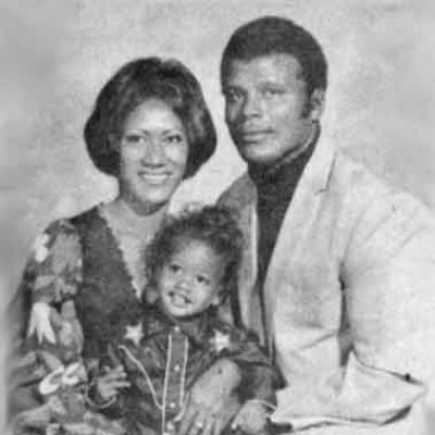 Rocky Johnson and his family picture of long ago